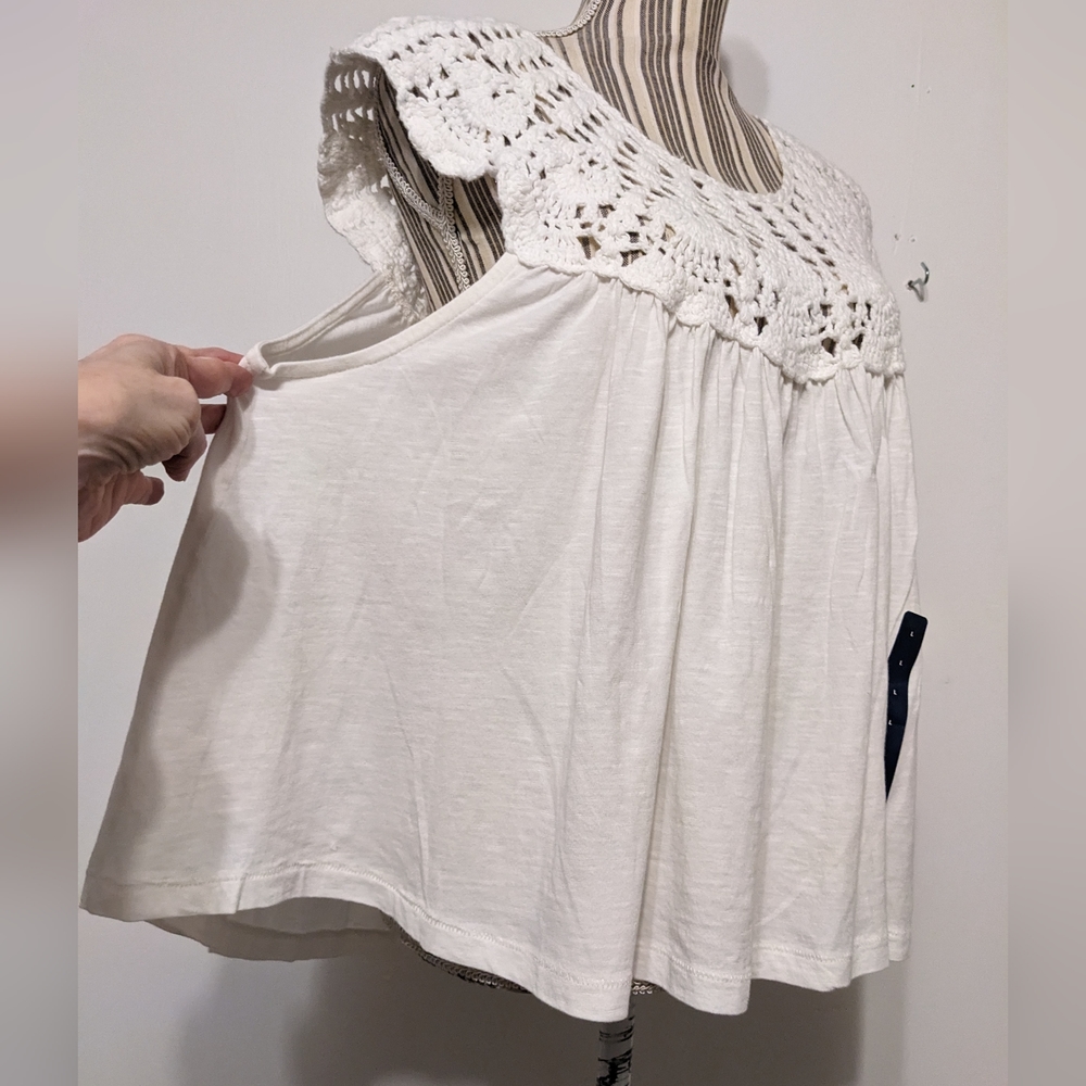 Lucky Brand crochet summer top nwt - Picture 9 of 16